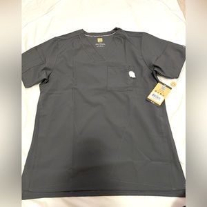 Wonder wink men's scrub shirt size small pewter grey
